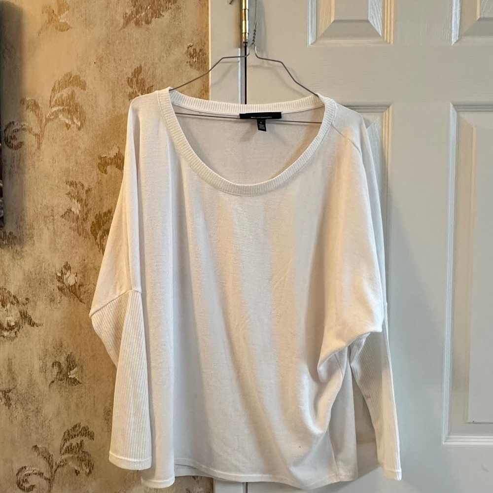 WHBM Oversized Super Comfy white shirt Sz S